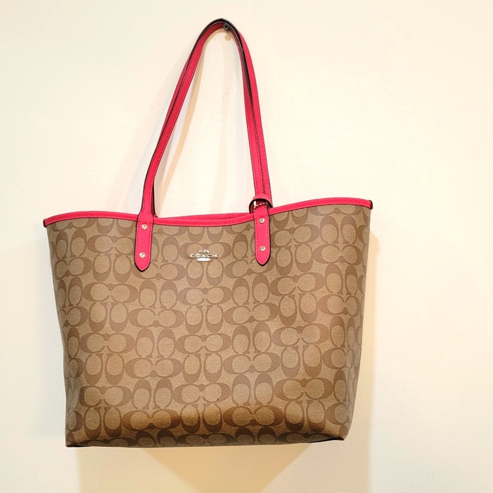 Coach Reversible Tote With Attached Wallet